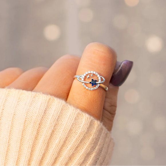 NWT Special Star Planet & Stars Ring by Story Jewellery Size 9 - Picture 2 of 13